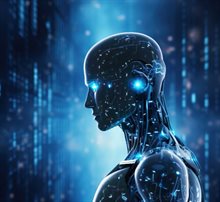 Futuristic AI Robot with Digital Interface (1)