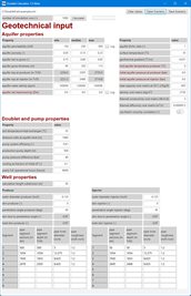 ThermoGIS DoubletCalc1D invoerscherm