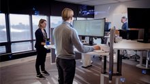 Aantal werknemers werken aan het bureau